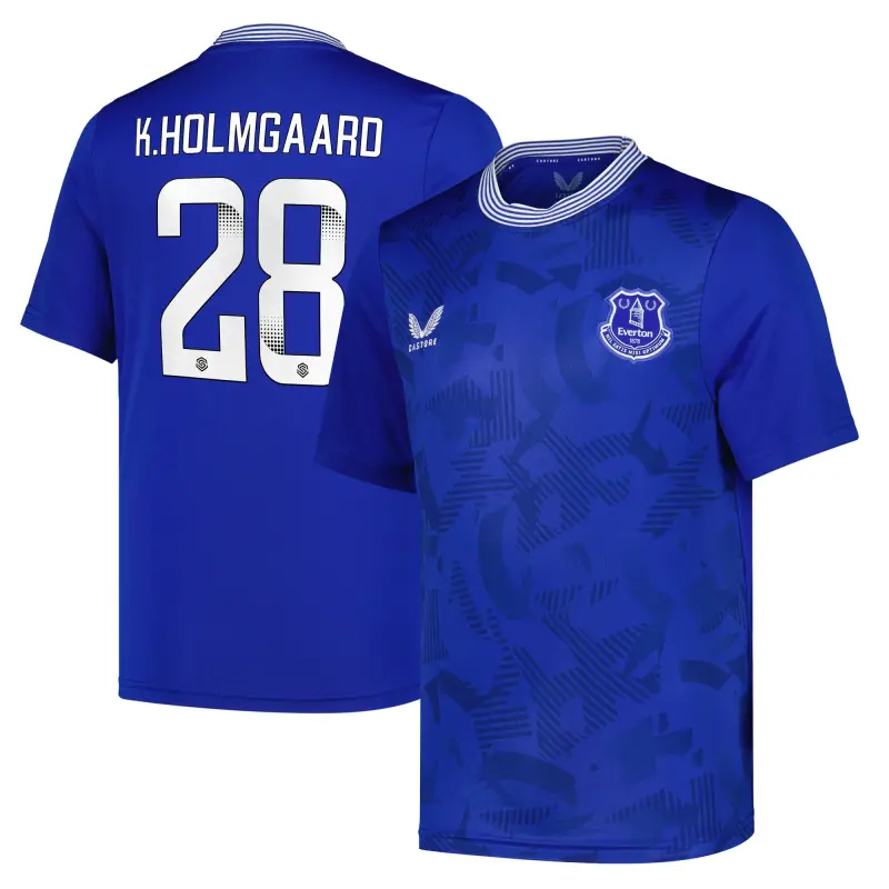 Everton Shirts & Football Boots | everton-wsl-home-replica-shirt-2024-25-kids-with-k-holmgaard-28-printing-201963455-28 Category | Everton Fanshop